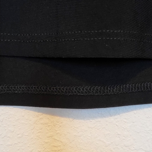 MSK black tulip sleeve mini fit and flare, pearl & stud embellished dress. Large - Picture 15 of 15